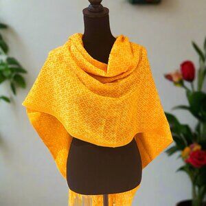 Mexican Rebozo/Shawl - Warm Yellow